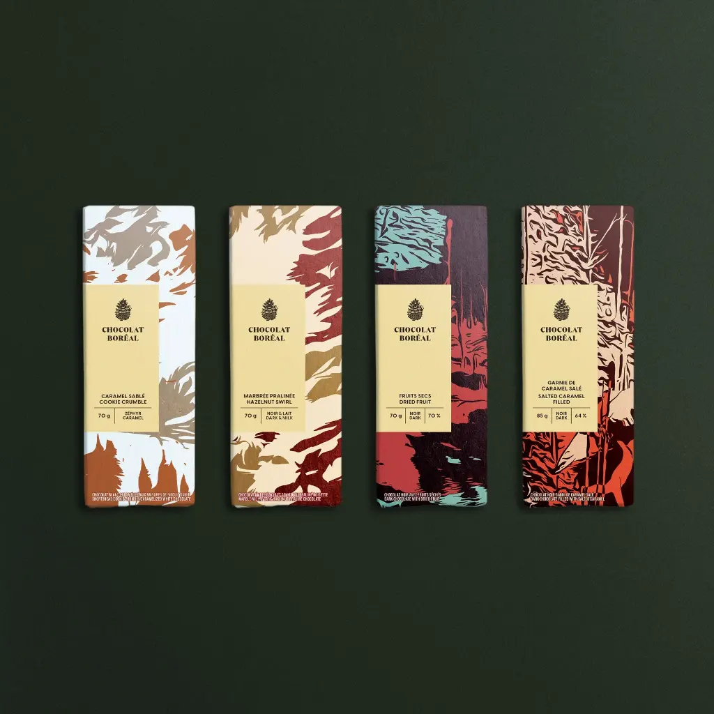 Box of 4 Assorted Chocolate Bars - (12 units)