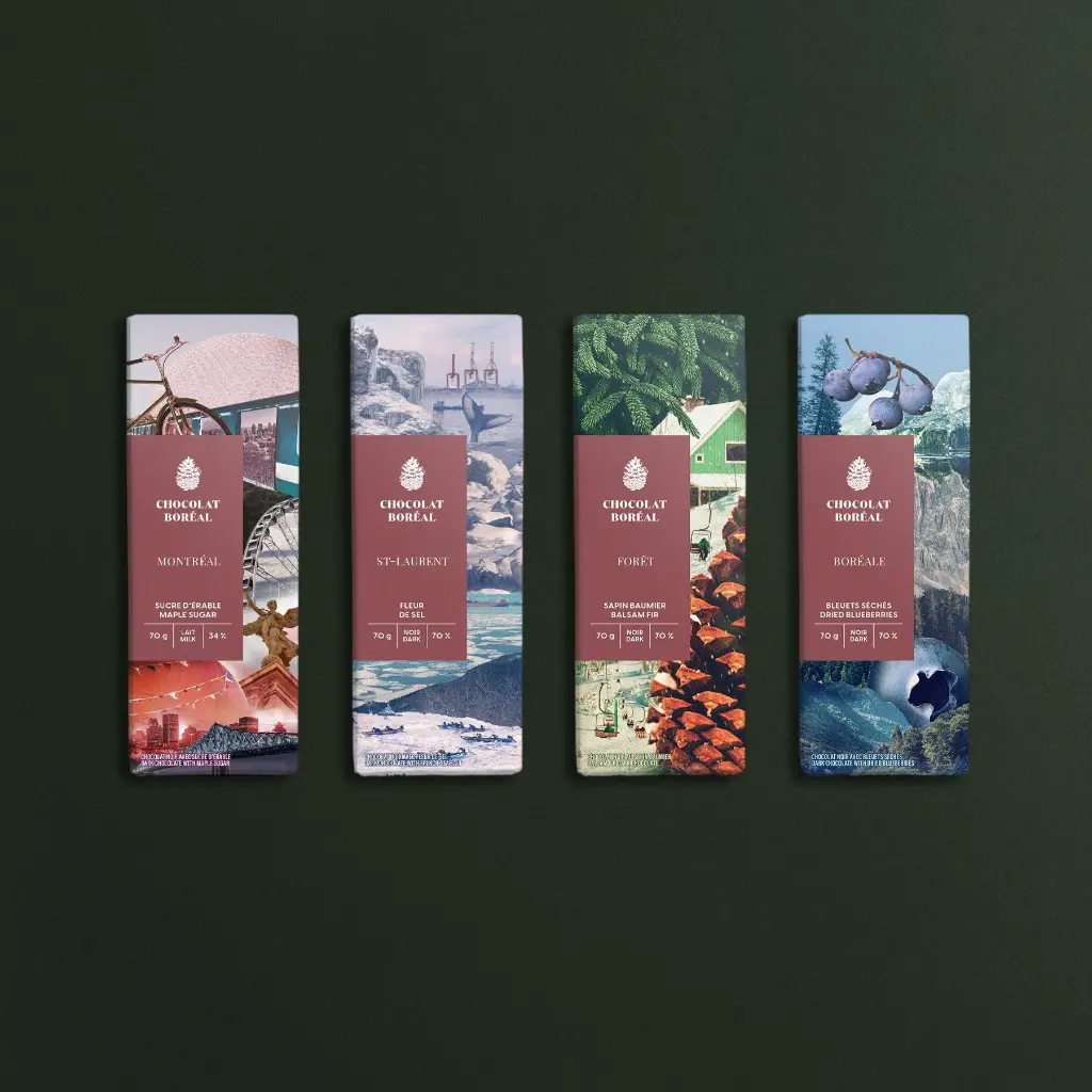 Box of 4 Assorted Chocolate Bars - (12 units)