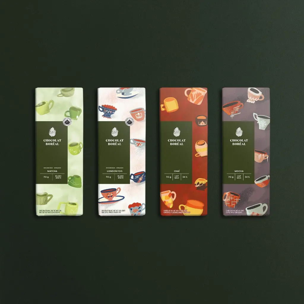 Box of 4 Assorted Chocolate Bars - (12 units)