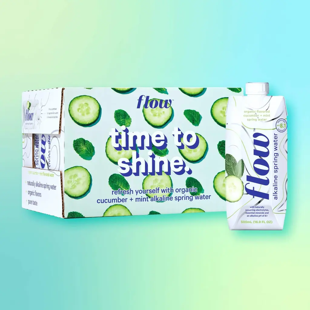 Flow - Cucumber & Mint Water 500mL - (12 units)