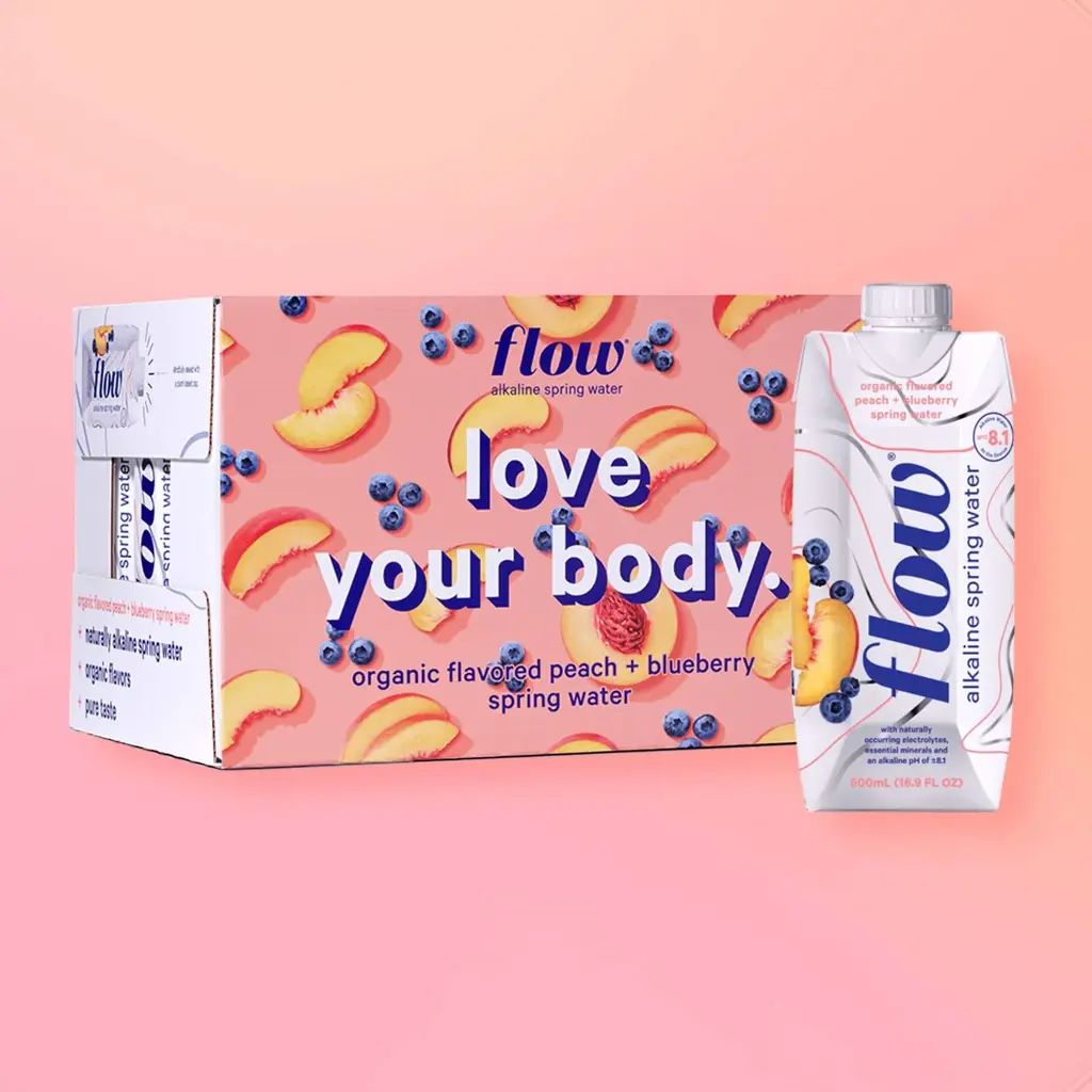Flow - Peach & Blueberry Water 500mL - (12 units)