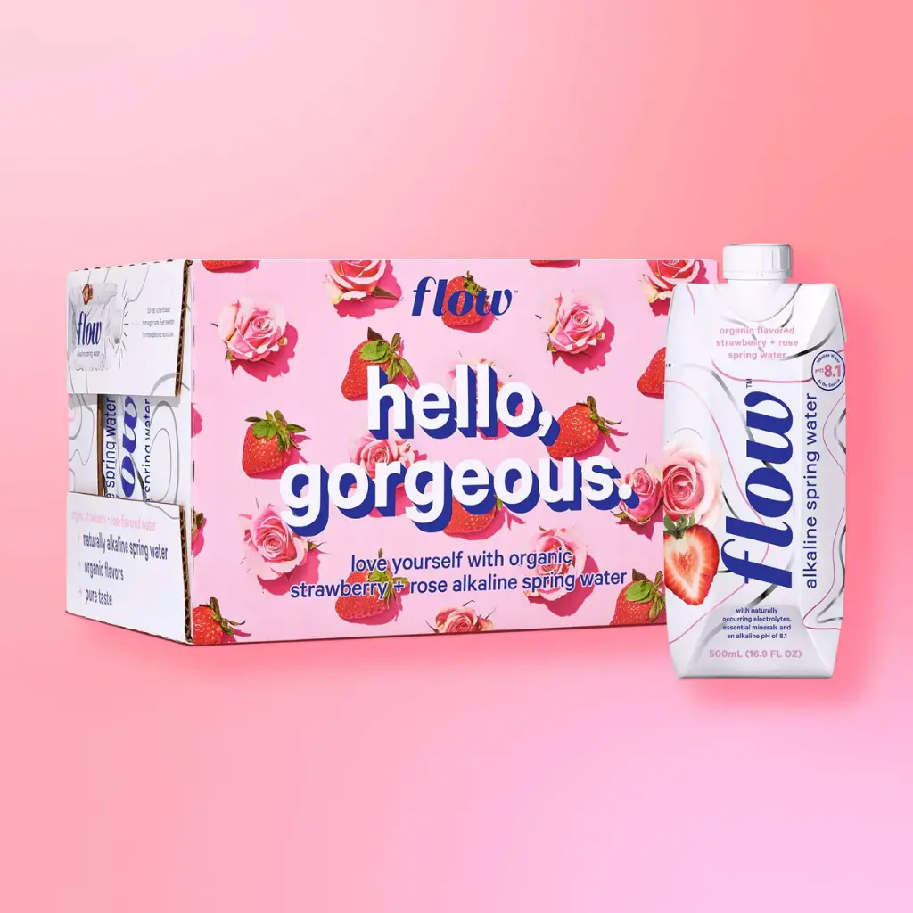 Flow - Strawberry & Rose Water 500mL - (12 units)