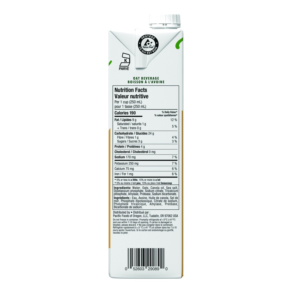 Barista Series Oat Milk 946mL - Sweetened (12 units)