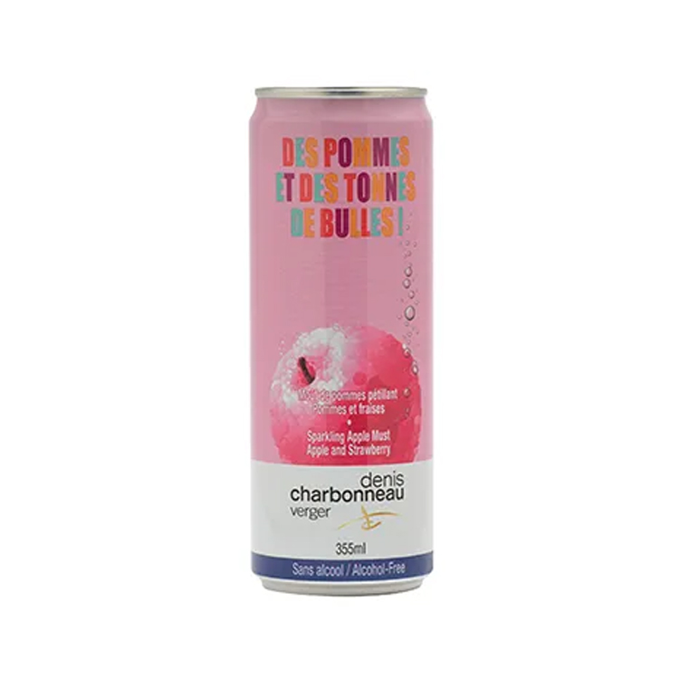 Charbonneau moût de pomme et fraise 355mL (24 unités)