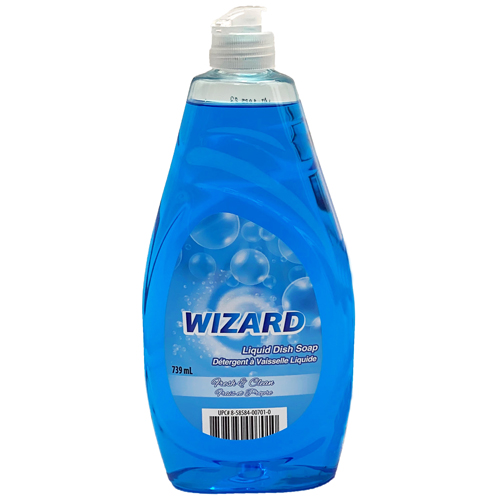 Wizard Fresh & Clean Liquid Dish Soap 739mL - (12 units)