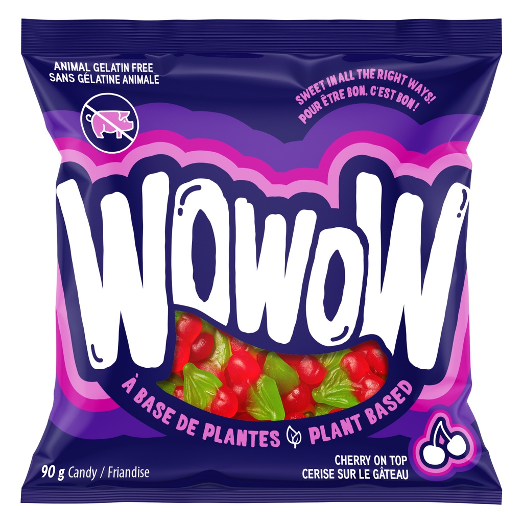Wowow-Cerise au Sommet 90g - Végan (12 unités)