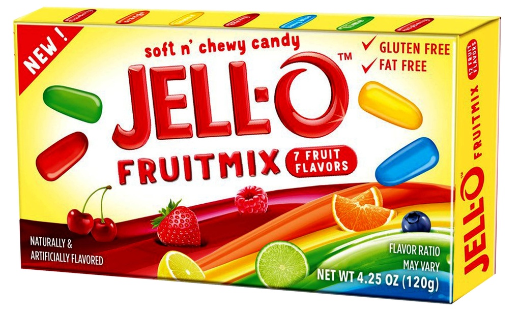 Jell-O Soft'N Chewy Assorted Fruits 120g - (12 units)