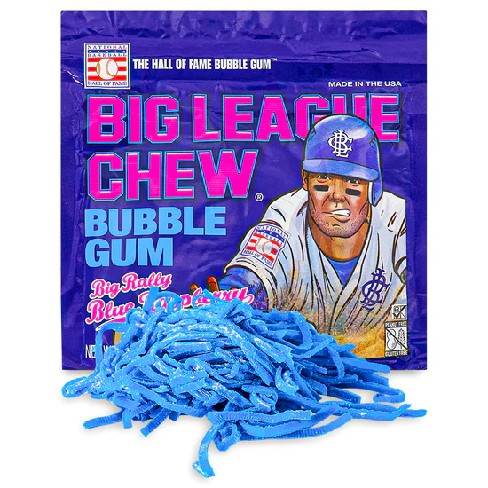 Big League Chew - Framboise Bleue (12 unités)