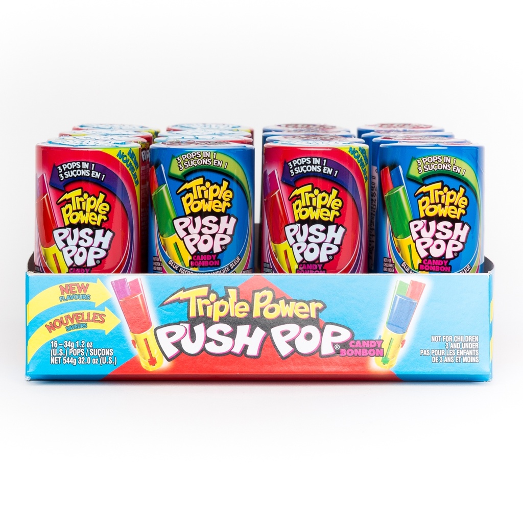 Triple Power Fruit Push Pop - (16 units)
