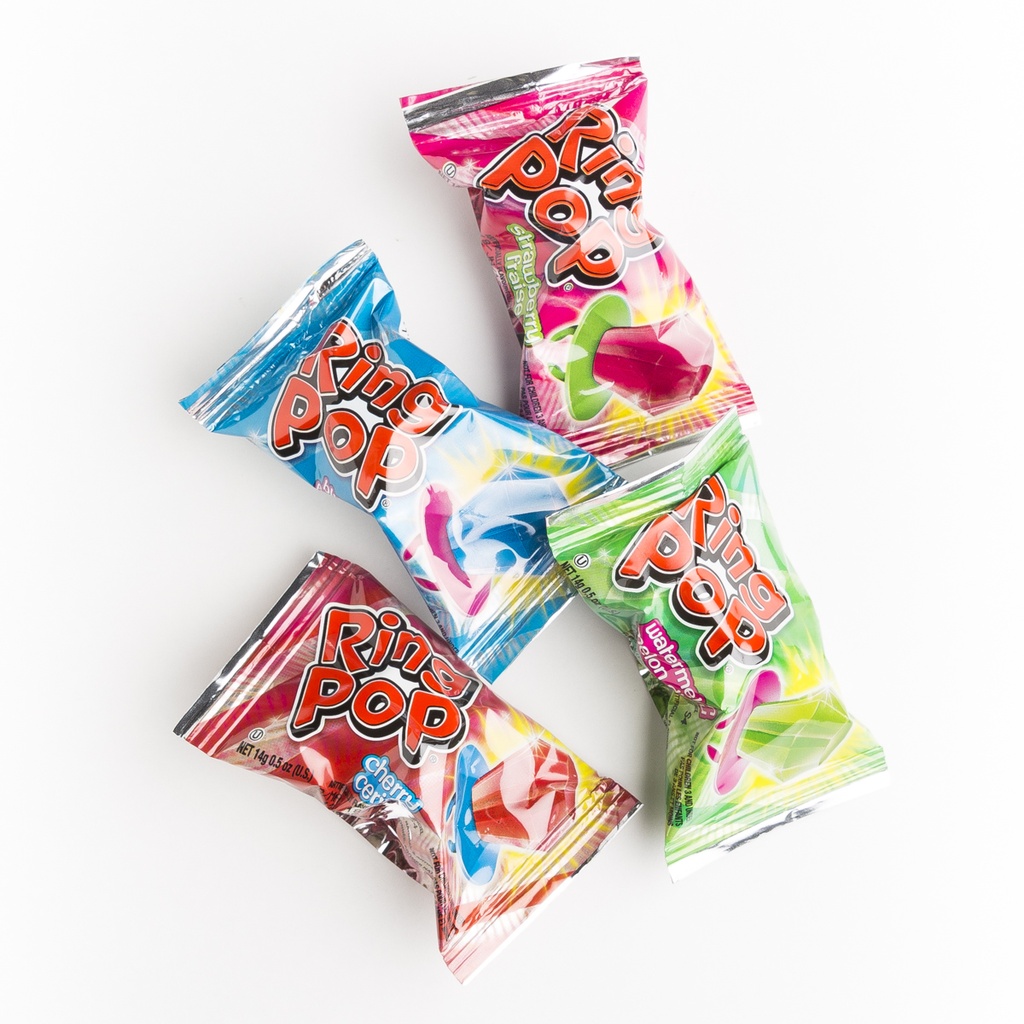 Bague Ring Pop Fruits - (24 unités)