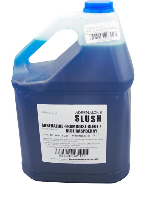 [slush01] Adrenaline Slush Blue Raspberry 4L - (3 units)