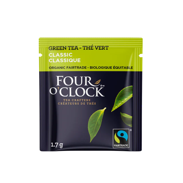 Four O'Clock Thé vert classique biologique et équitable en vrac - Thé vert (80 unités)