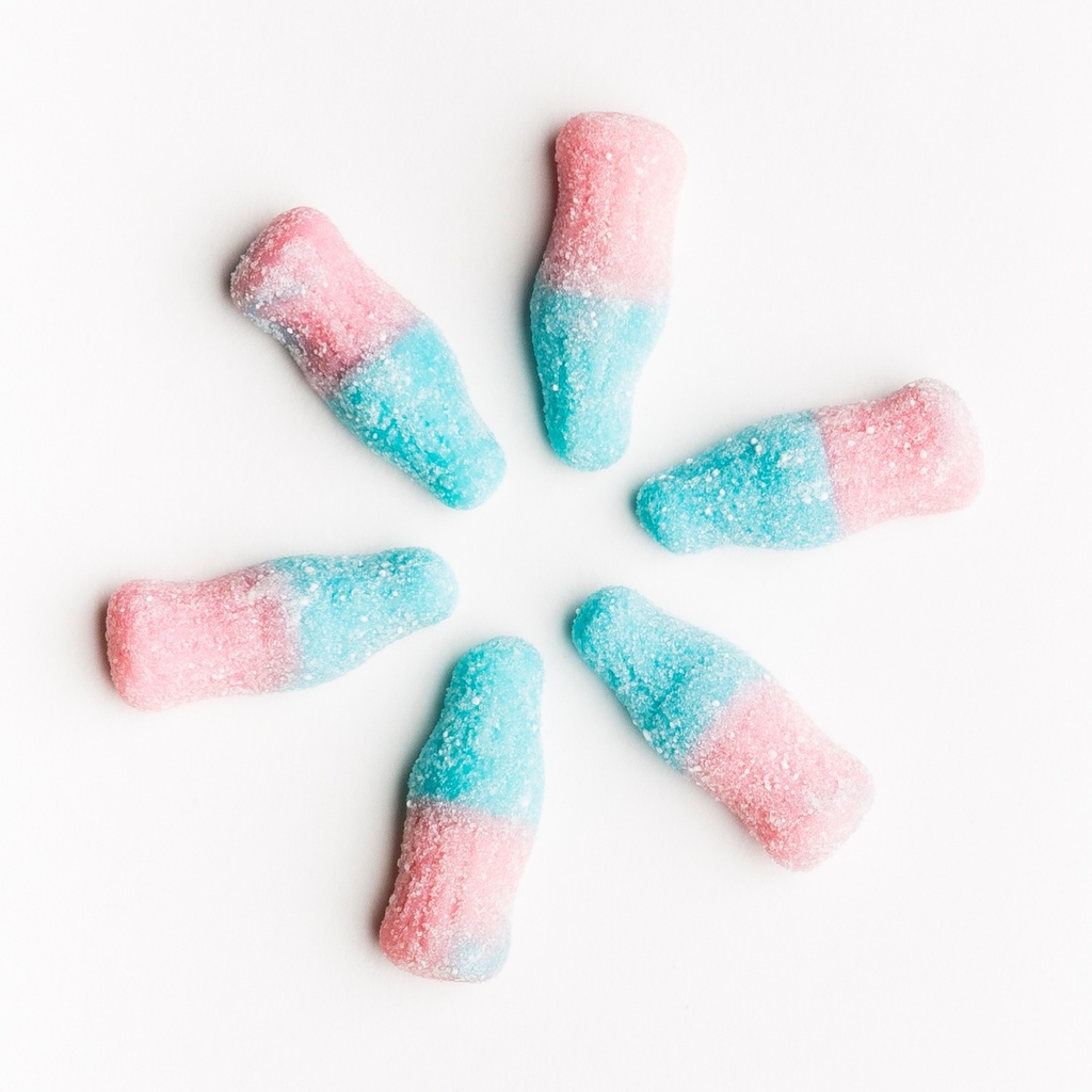 Mini Sour Bubblegum Bottles 2kg - (6 units)
