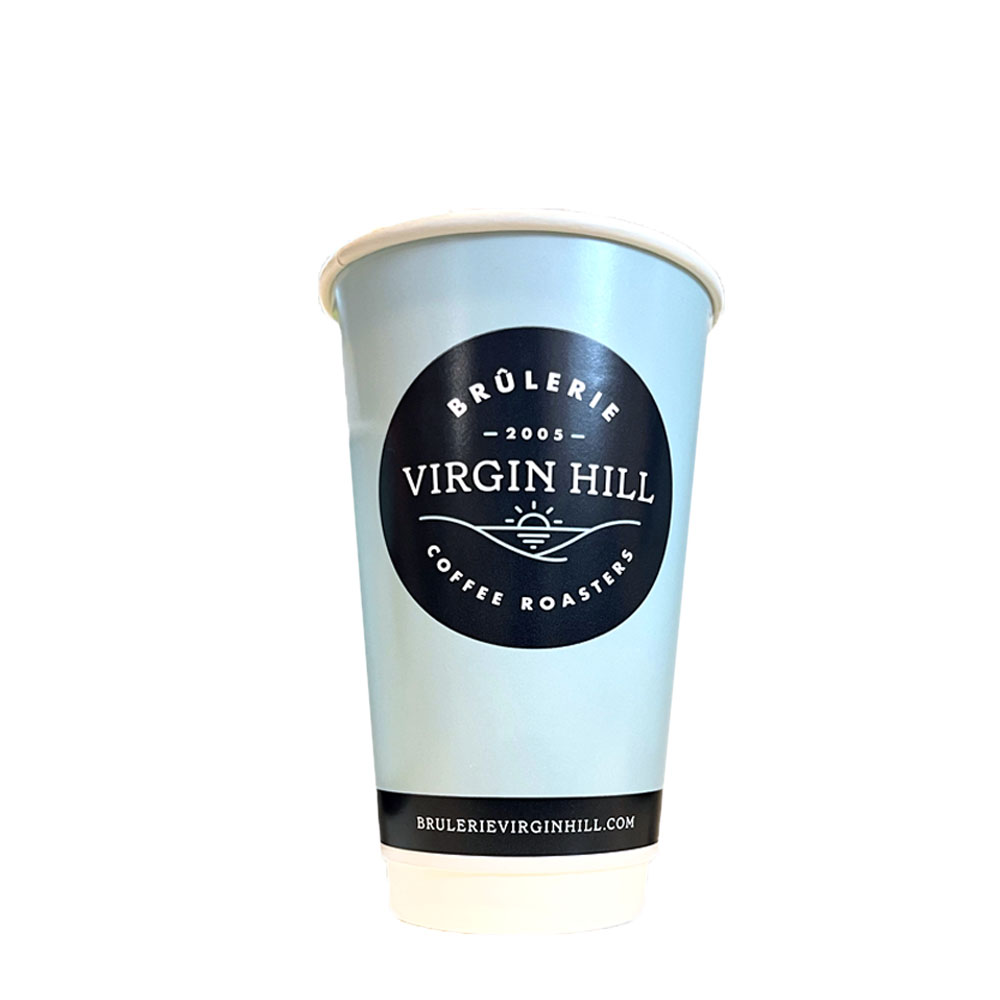 [VHILL-1DE16] Verre Double Paroi Logo BVH 16oz - Compostable (500 unités)