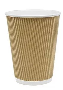 Verre Carton Ondulé 12oz - Kraft (500 unités)