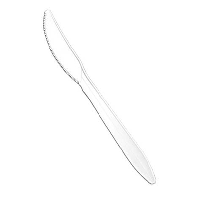 [7500141] Couteau en plastique blanc - PP (1000 unités)