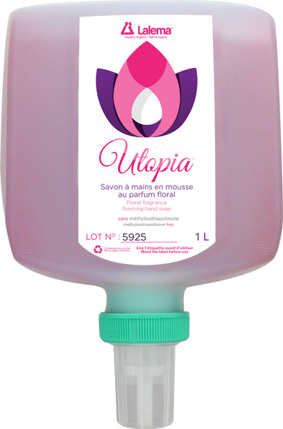 Cartouche de savon moussant Utopia 1L (8 unités)