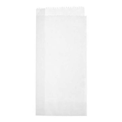 White Paper Bag 3.5''x1.25''x7" - For Hot Dogs (2000 units)