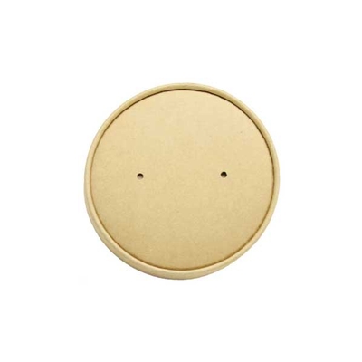 Kraft Paperboard Vented Lid fits 8oz and 12oz Containers - (500 units)