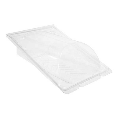 Hinged Clear RPET Container 6.8"x2.3"x4.6" - Wrap (300 units)