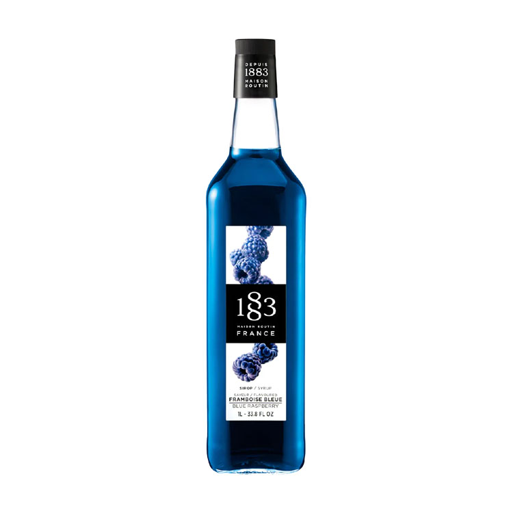 1883 Blue Raspberry Syrup 1L - Glass - (1 unit)