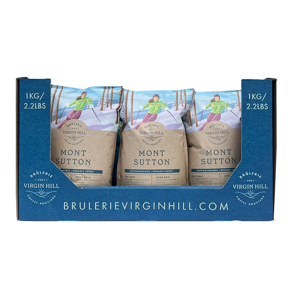 [B1SutG9] BVH Biologique Café Mont Sutton 1kg Plateau - Grains (9 unités)