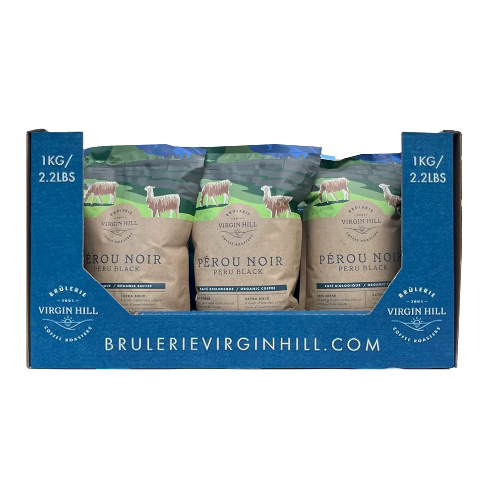 BVH - Organic Peru Black 1kg Tray - Beans (9 units)