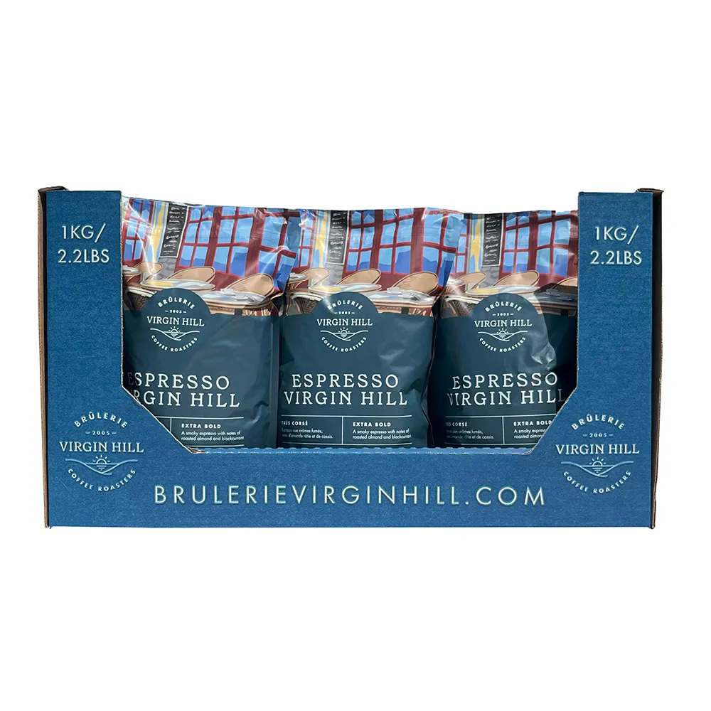 [R1EVHG9] BVH - Espresso Virgin Hill 1kg Plateau - Grains (9 unités)