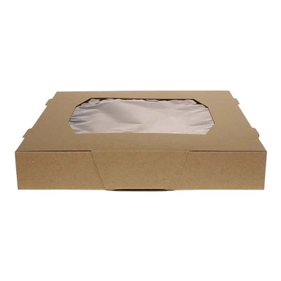 [7200999] Boite à Tarte Cello Brune fenêtre  9"X9"X1.5" (250 unités)