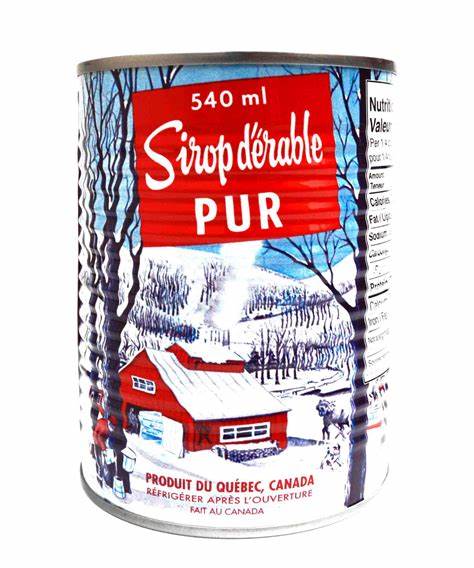 Sirop D'érable Pur Ambré 540mL - (8 unités) 