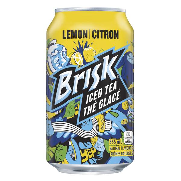 Brisk Lemon Iced Tea 355mL - Cans (24 units)