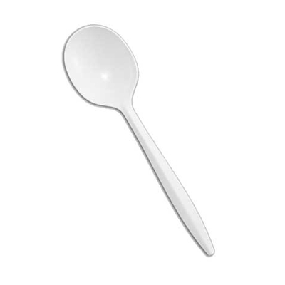 [7500034] Cuillère à soupe blanche - PP (1000 unités)