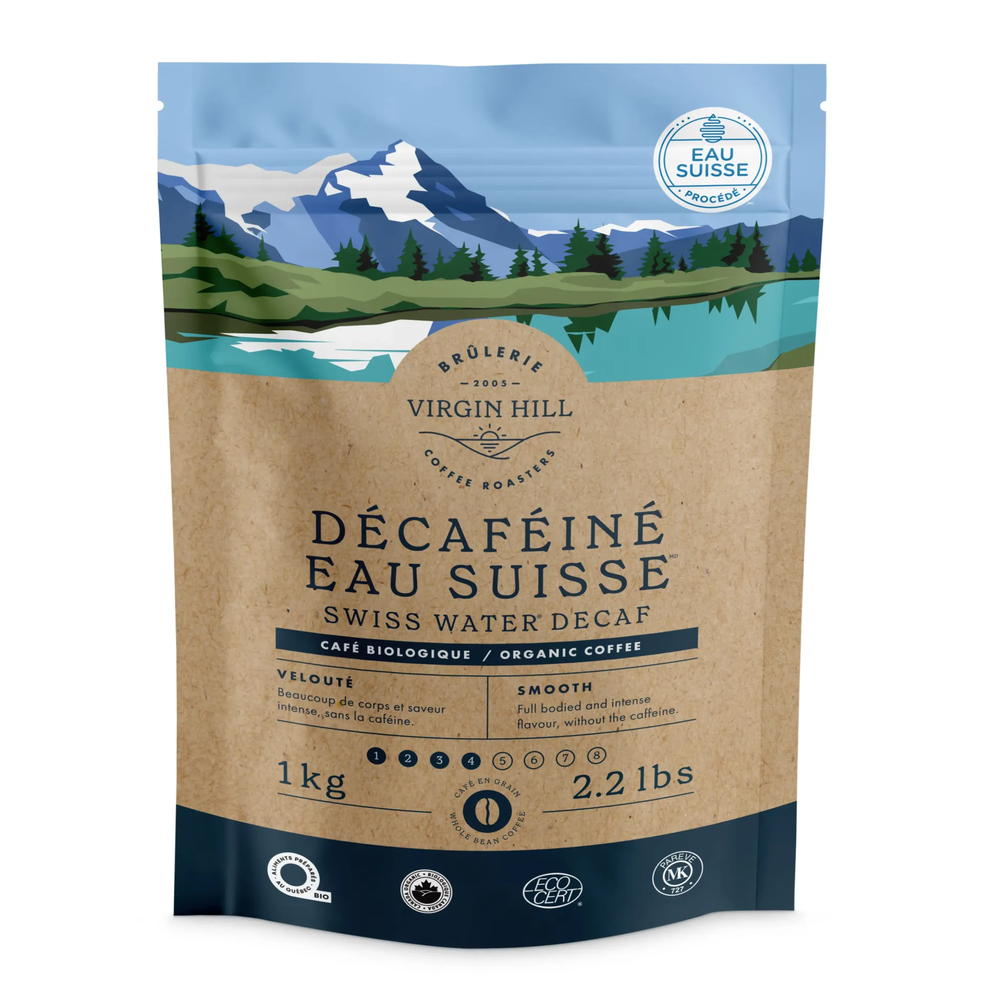 BVH - Organic Swiss Water Decaf 1kg - Beans (4 units)