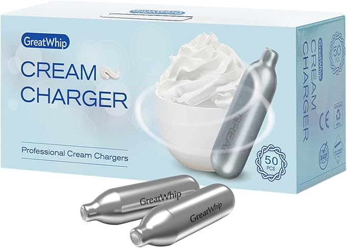 GreatWhip Whipped Cream Charger Nitrous Oxide Cartridges (1 pack X 50 Count)