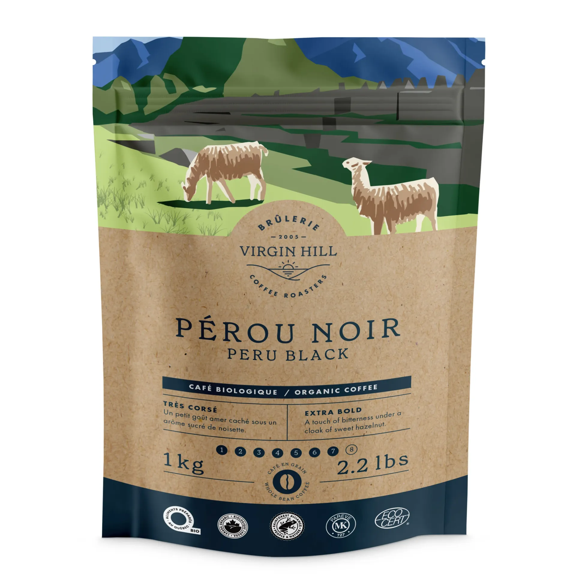 BVH - Organic Peru Black 1kg - Beans (12 units)