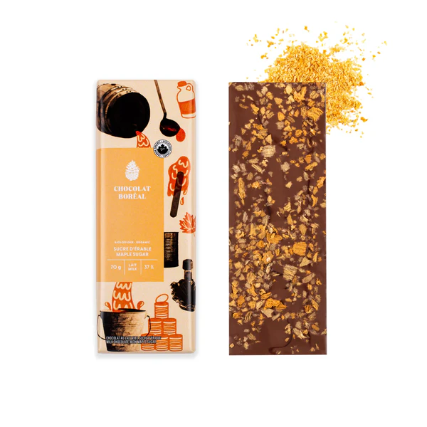Tablette chocolat Temps de surce LAIT-Sucre d'erable BIO (70g)