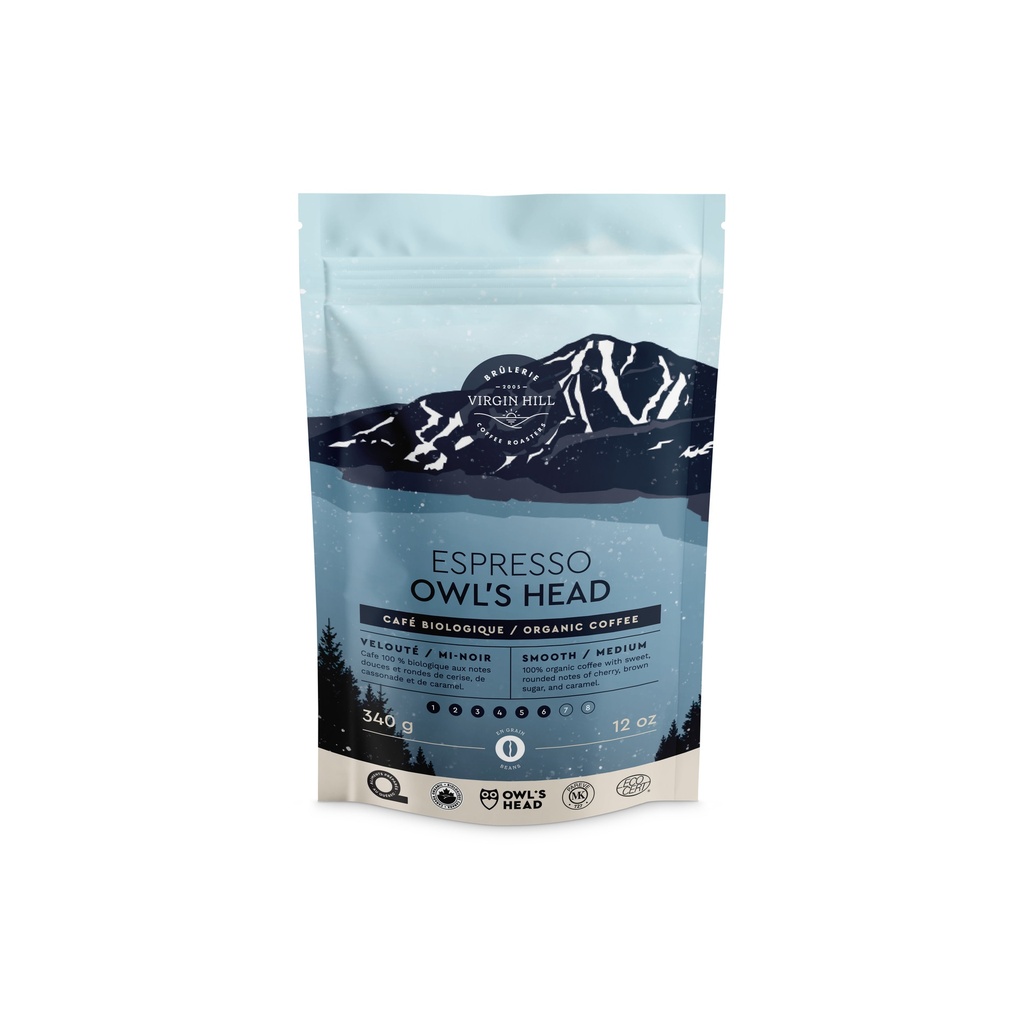 Organic Espresso Owl's Head 340g - Beans (10 units)