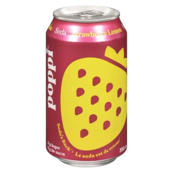 Poppi-Strawberry Lemon -355ml can (12 units)     