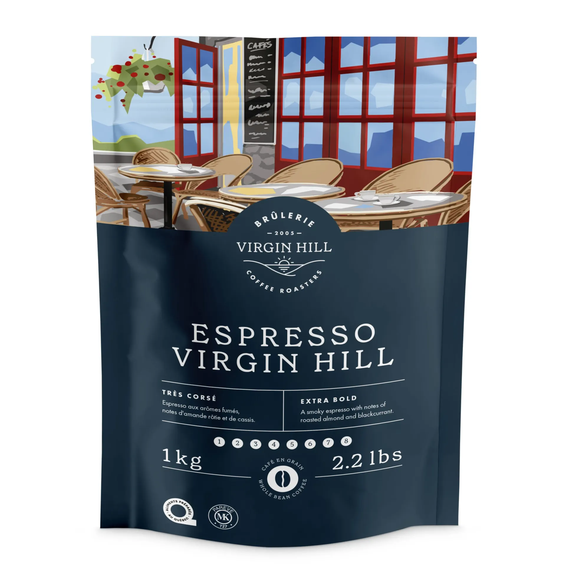 [R1EVHG4] BVH - Espresso Virgin Hill 1kg - Grains (4 unités)