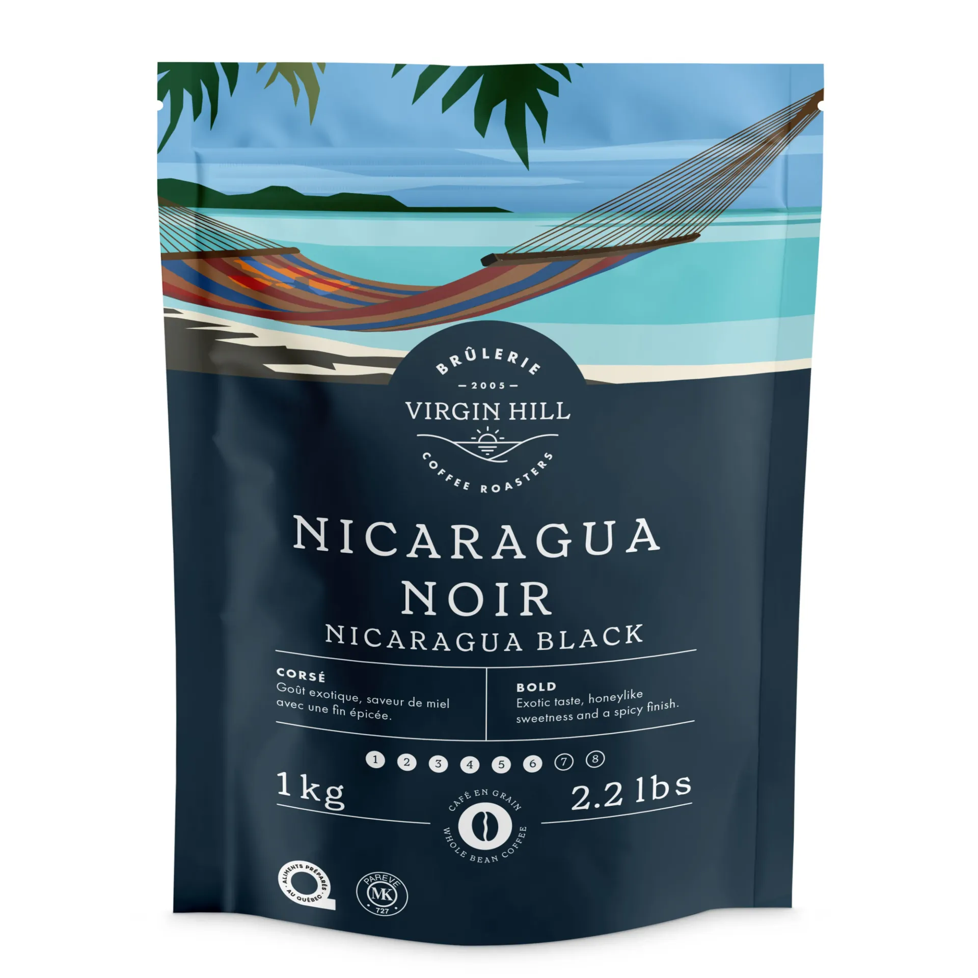 [R1NicNG4] BVH Nicaragua Noir 1kg - Grains (4 unités)