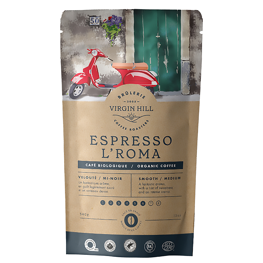 BVH Biologique Espresso L'Roma 340g - Grains (10 unités)