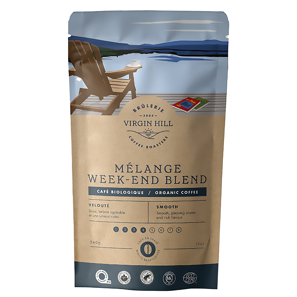 [B340WkdG] BVH Organic Weekend Blend 340g - Beans (10 units)