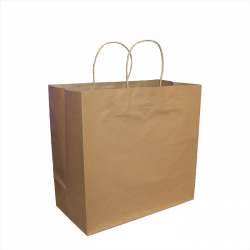 Sac avec poignées 10x5x13 - Papier brun (250 unités)