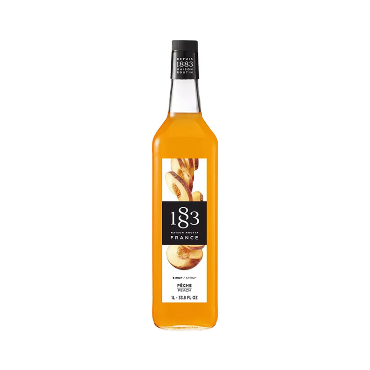 1883 Peach Syrup 1L - Glass (1 unit)