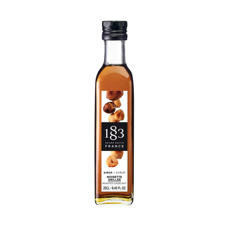 1883 Roasted Hazelnut Syrup 250mL - Glass (12 units)