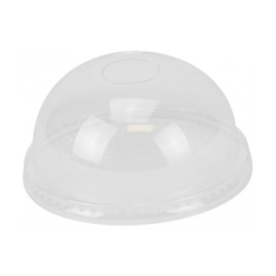 Couvercle dôme Clair avec trou de 1 pouce, pour verre de 12-24oz - Plastique (1000 unités)