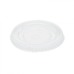Flat Lid Clear Fits 3.25-5.5oz Portion Cups - Plastic (2500 units)