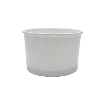 [7034660] Round White Cardboard Container 8oz - (500 units)