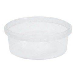 [4201258] Contenant rond clair PP Déli 8oz - Sécure (500 unités)