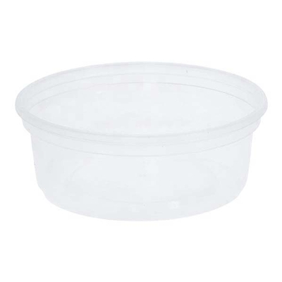 [4201208 , Magik] Contenant rond clair PP Déli  8oz - (500 unités)